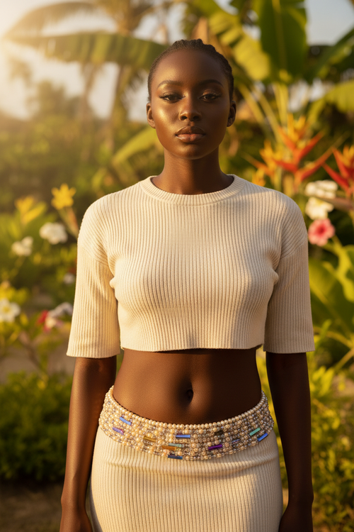 Baya perles nacrées & cristaux – portée