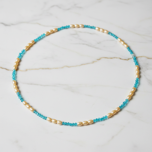 Baya turquoise & perles – studio marbre