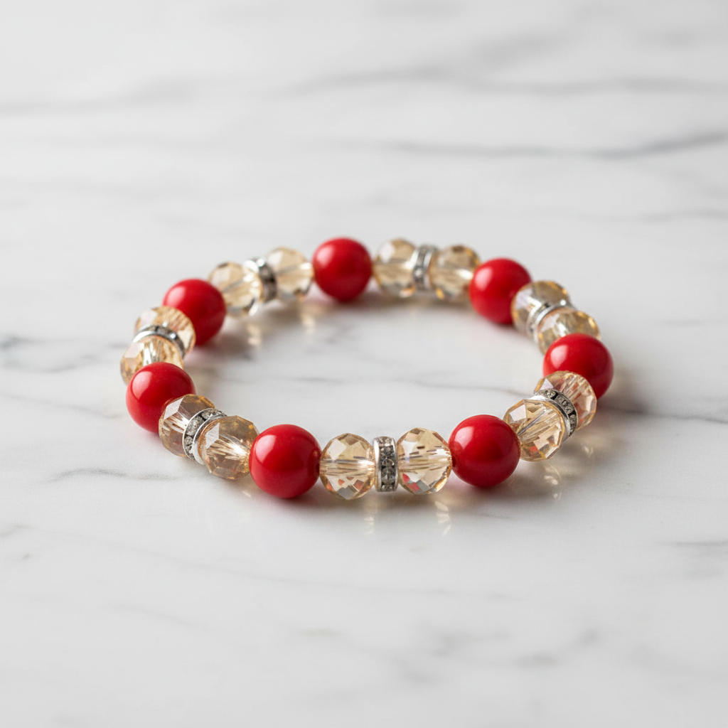 Bracelet Corail Étincelant