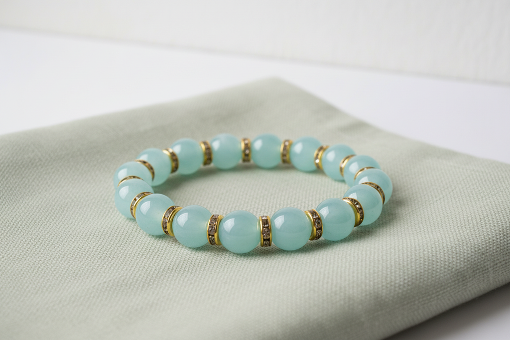 Bracelet Jade Bleu Menthe