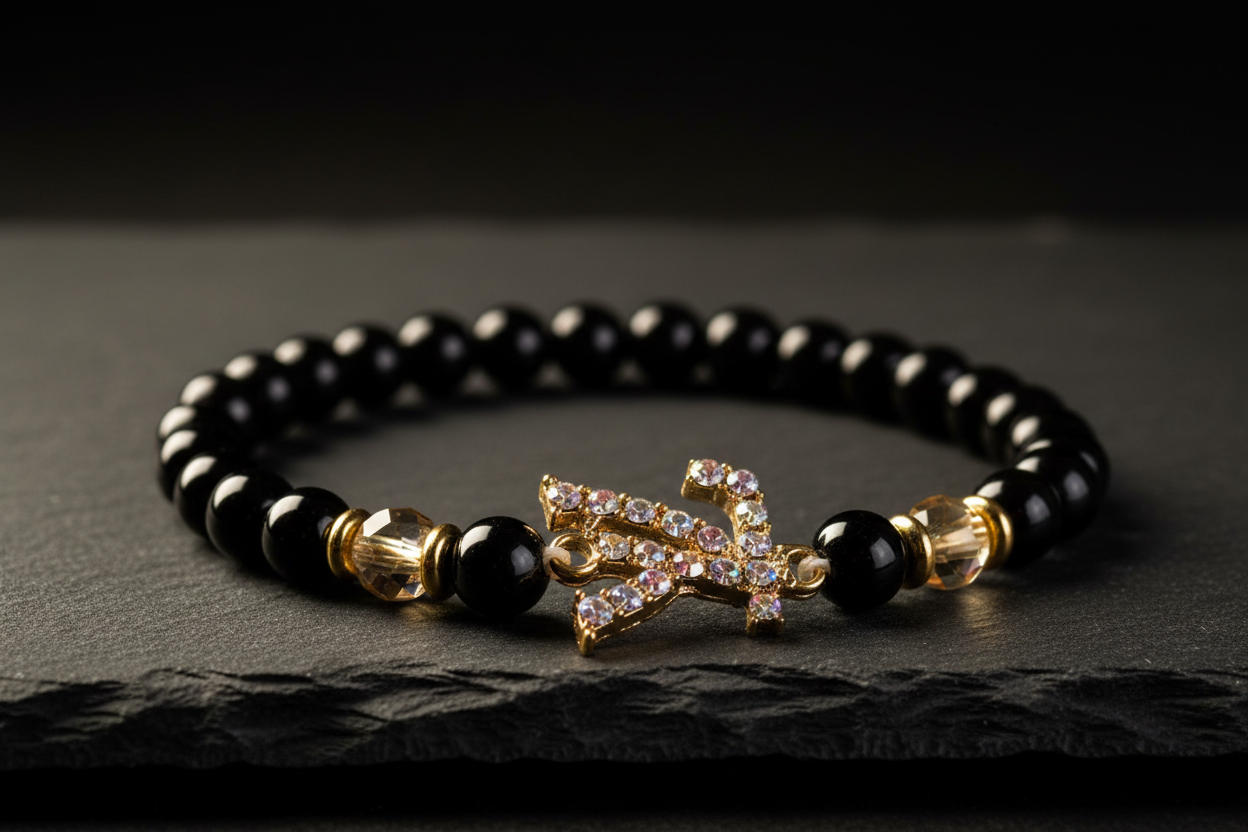 Bracelet Onyx Papillon
