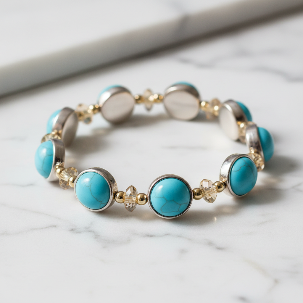 Bracelet Turquoise Dorée