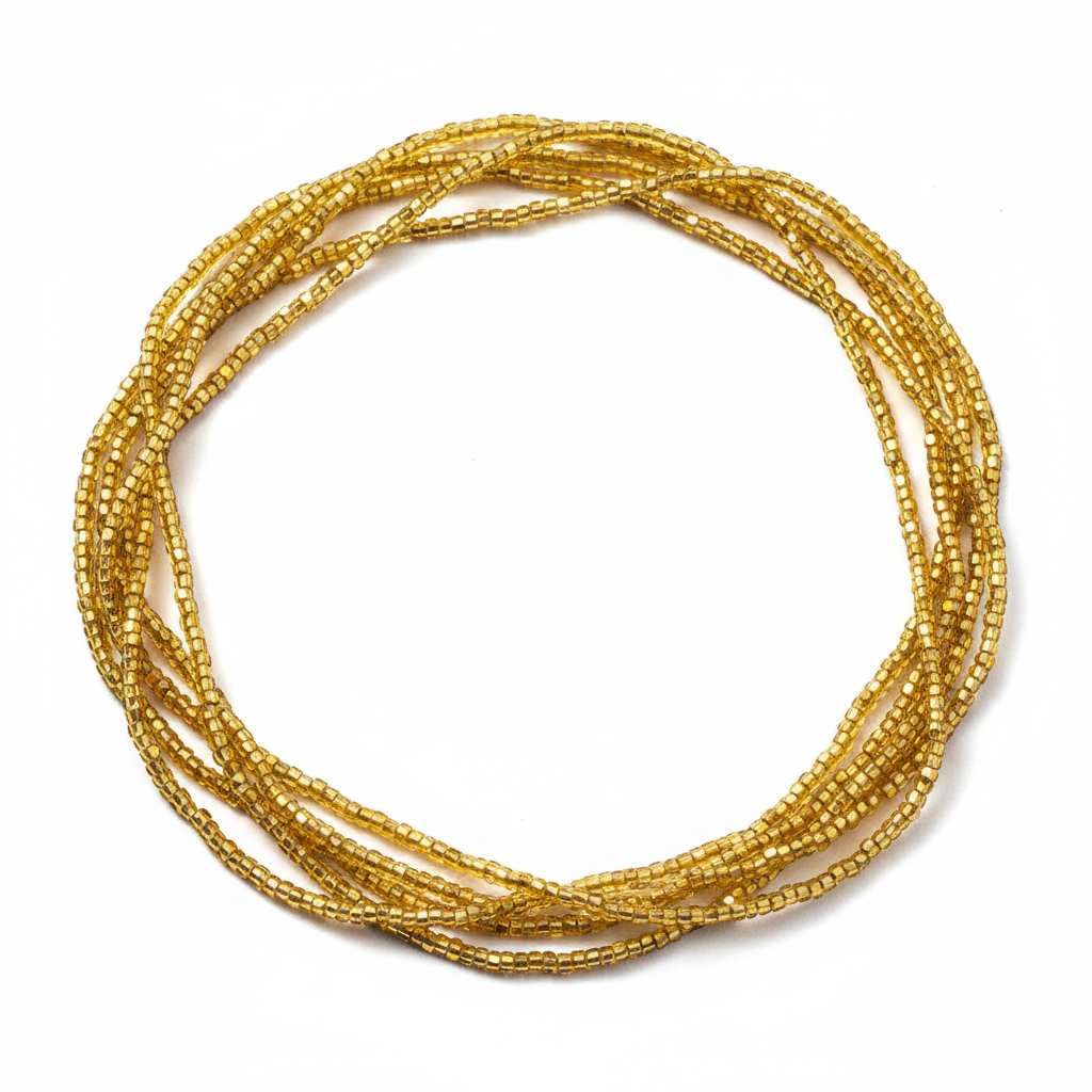 Collier graines dorées