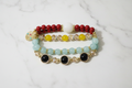 Flat lay 4 bracelets marbre