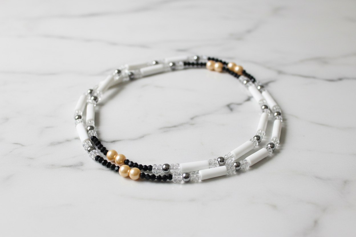 Perles de hanche double rang - Photo professionnelle